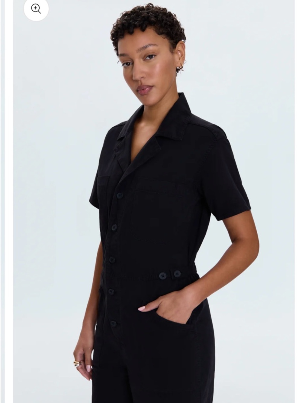 Pistola Grover Black Short-Sleeve Jumpsuit sz S NWT - Picture 2 of 9